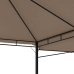 Cenador con techo extensible doble gris taupe 3x3x2,75m 180g/m²