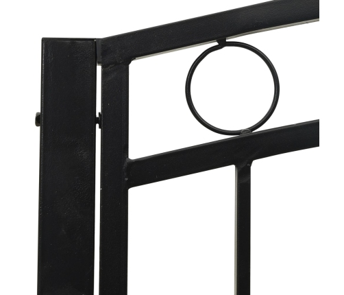 Banco de jardín con mesa acero negro 125 cm