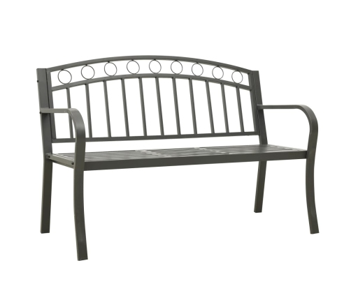 Banco de jardín con mesa acero gris 125 cm