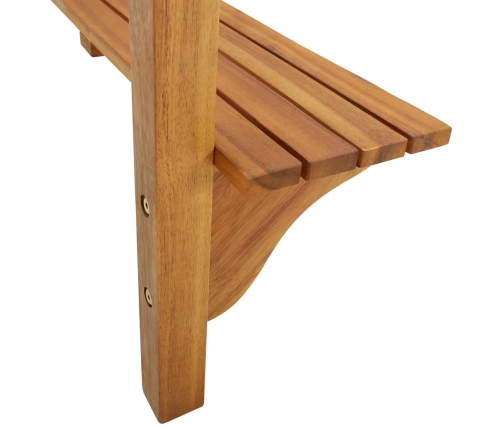 vidaXL Mesa alta de balcón de madera maciza de acacia 90x37x122,5 cm