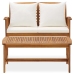 Muebles de jardín 2 piezas con cojines madera maciza de acacia