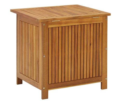 Caja de almacenaje de jardín madera maciza acacia 60x50x58 cm