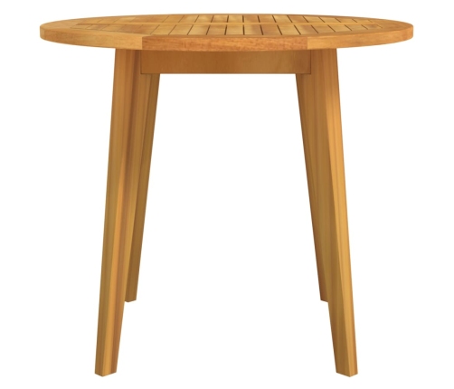 Mesa de jardín madera maciza de acacia Ø85x75 cm