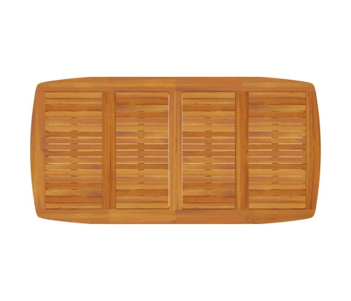 Mesa de jardín madera maciza de acacia 200x100x75 cm