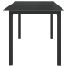 Mesa de jardín de aluminio y vidrio negro 150x90x74 cm