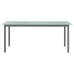 Mesa de jardín de aluminio y vidrio gris claro 190x90x74 cm