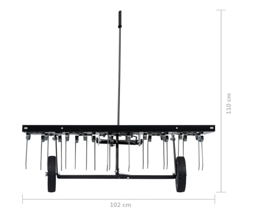 Escarificador para cortacésped ride-on 100 cm