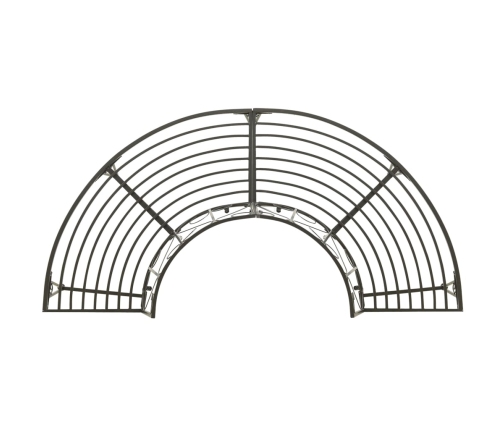 Banco para árbol de jardín semicircular acero 160 cm