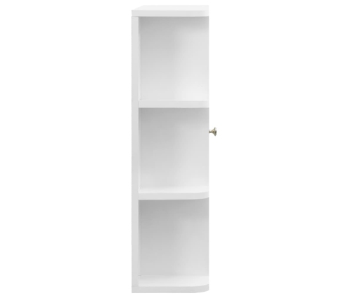 Armario de baño con espejo blanco 66x17x63 cm MDF