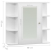 Armario de baño con espejo blanco 66x17x63 cm MDF