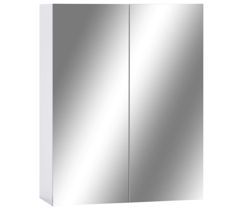 323607  Bathroom Mirror Cabinet White 60x15x75 cm MDF