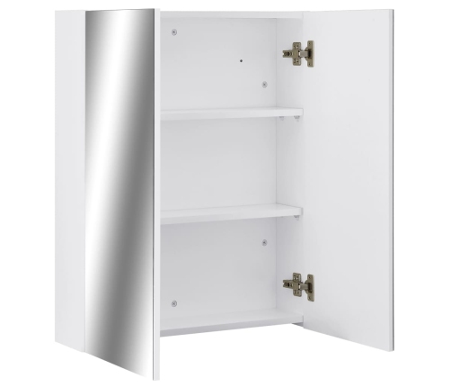 323607  Bathroom Mirror Cabinet White 60x15x75 cm MDF