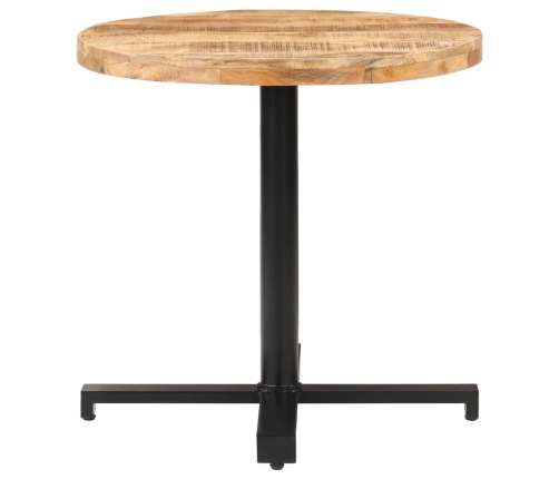 vidaXL Mesa de bistró redonda madera de mango rugosa Ø80x75 cm