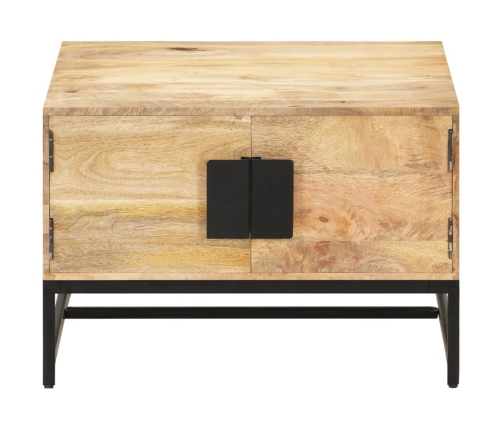 Mesa de centro madera maciza de mango 67x67x45 cm