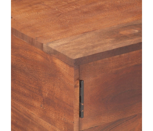 Mesa de centro madera maciza de acacia marrón miel 67x67x45 cm