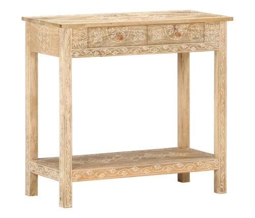 Mesa consola de madera maciza de mango 80x35x74 cm