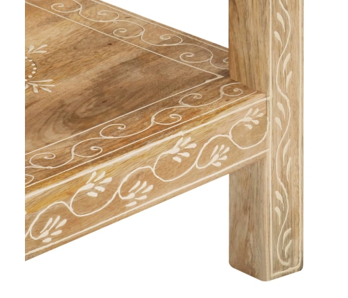 Mesa consola de madera maciza de mango 80x35x74 cm