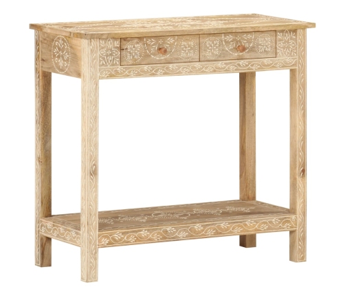 Mesa consola de madera maciza de mango 80x35x74 cm