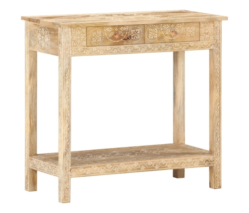 Mesa consola de madera maciza de mango 80x35x74 cm