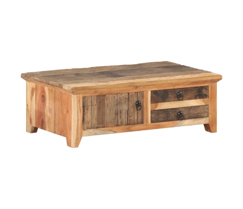 vidaXL Mesa de centro de madera maciza reciclada 90x50x31 cm