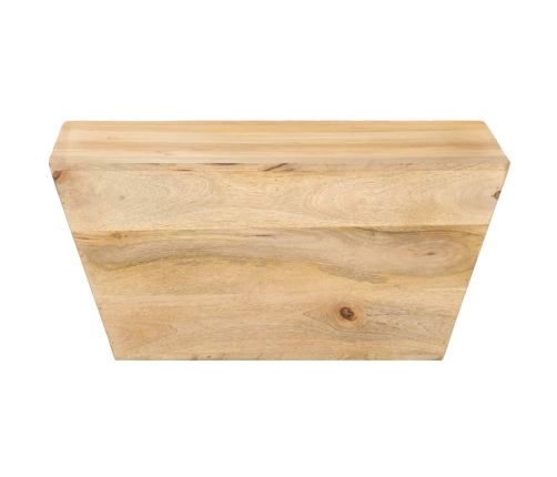 Mesa de centro forma de V madera maciza de mango 66x66x30 cm