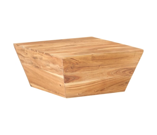 Mesa de centro forma de V madera maciza de acacia 66x66x30 cm