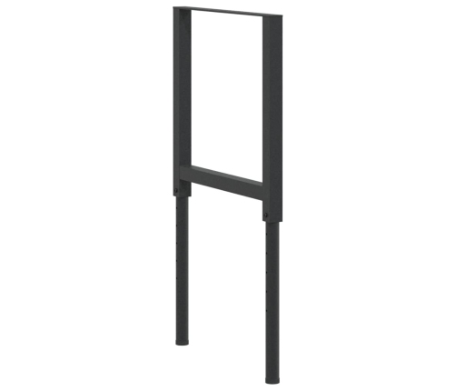 Estructura de banco de trabajo 2 uds metal 55x(69-95,5)cm negro