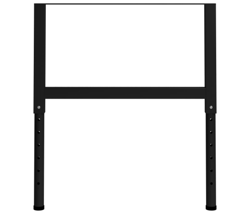 Estructura de banco de trabajo 2 uds metal 85x(69-95,5)cm negro