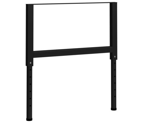 Estructura de banco de trabajo 2 uds metal 85x(69-95,5)cm negro