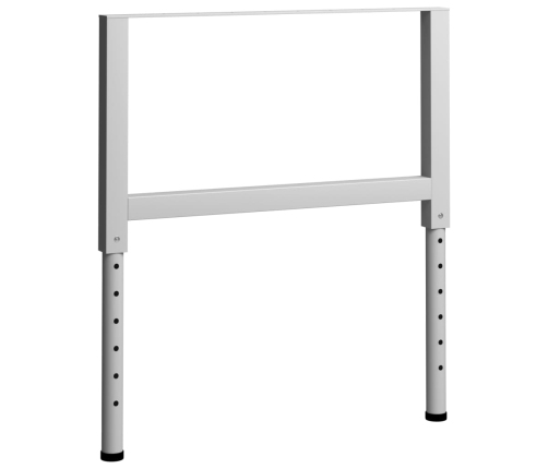 Estructura de banco de trabajo 2 uds metal 85x(69-95,5)cm gris