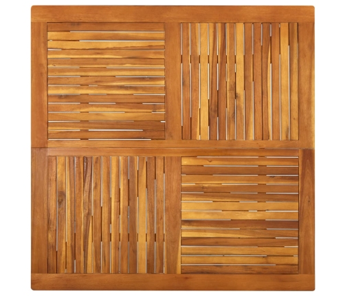 Mesa de jardín de madera maciza de acacia 120x120x75 cm