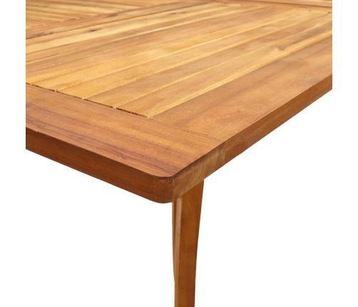 Mesa de jardín de madera maciza de acacia 150x90x75 cm