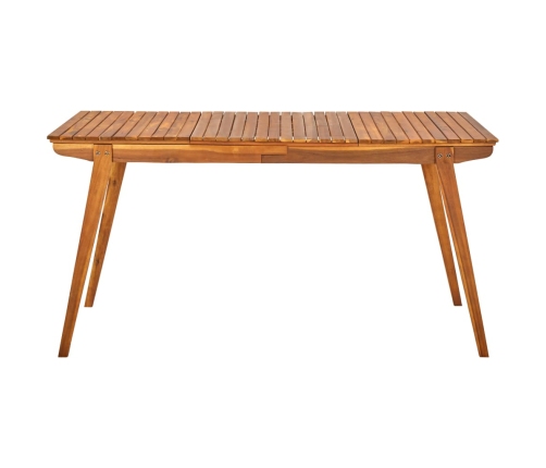 Mesa de jardín de madera maciza de acacia 150x90x75 cm