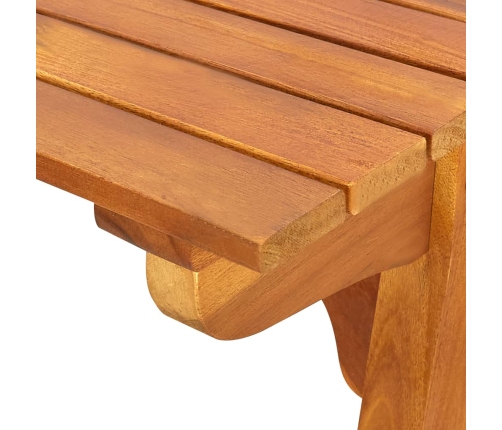 Mesa de jardín de madera maciza de acacia 150x90x75 cm