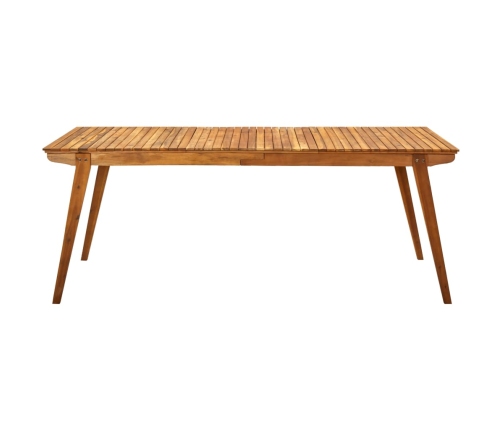 vidaXL Mesa de jardín de madera maciza de acacia 201,5x100x75 cm