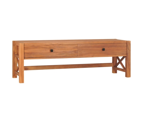 Mueble de TV de madera de teca 140x40x45 cm