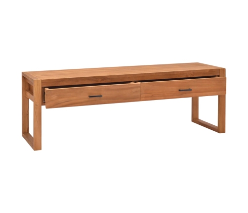 Mueble de TV de madera de teca 140x40x45 cm