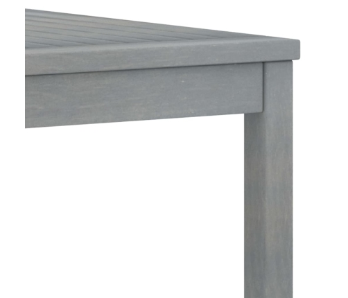 Mesa de centro de madera maciza de acacia gris 100x50x33 cm