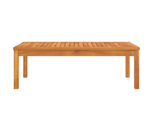 Mesa de centro de madera maciza de acacia 100x50x33 cm