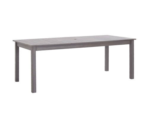 Mesa de jardín madera maciza acacia gris lavado 200x90x74 cm