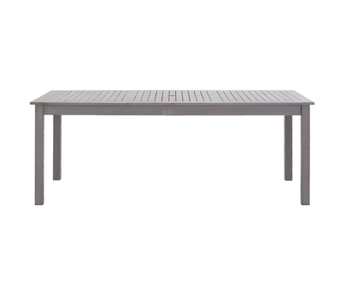 Mesa de jardín madera maciza acacia gris lavado 200x90x74 cm