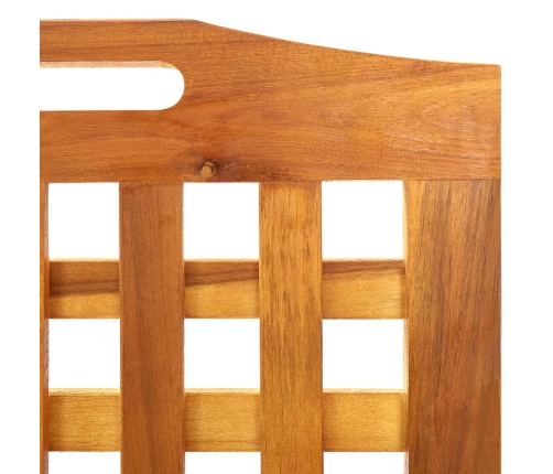 Biombo de 4 paneles madera maciza de acacia 161x2x120 cm