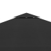 Cubierta superior de cenador 2 niveles negro 310 g/m² 3x3 m