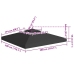 Cubierta superior de cenador 2 niveles negro 310 g/m² 3x3 m