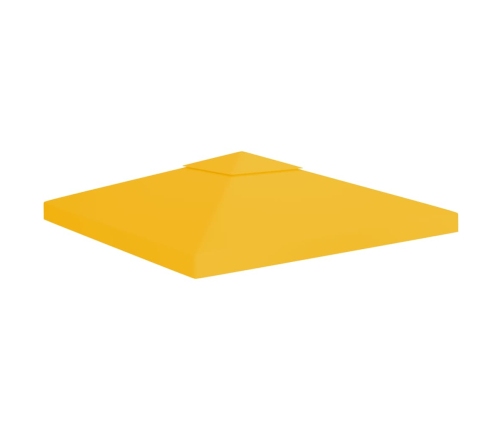 Toldo de cenador 2 niveles 310 g/m² 3x3 m amarillo