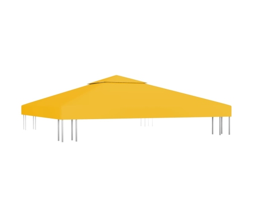 Toldo de cenador 2 niveles 310 g/m² 3x3 m amarillo