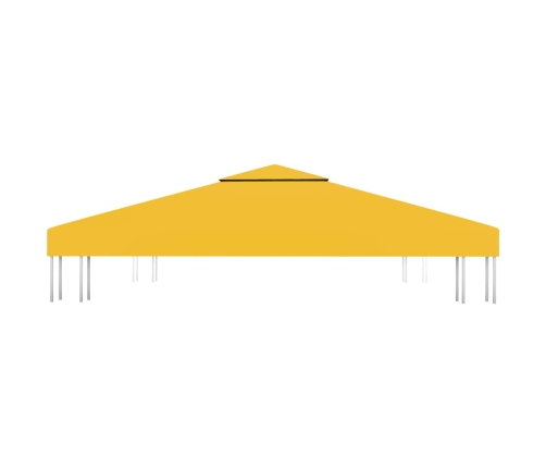 Toldo de cenador 2 niveles 310 g/m² 3x3 m amarillo