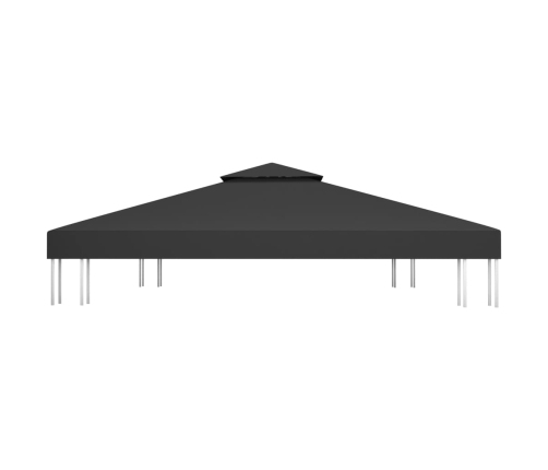 Toldo de cenador 2 niveles 310 g/m² 4x3 m negro