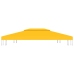 Toldo de cenador 2 niveles 310 g/m² 4x3 m amarillo