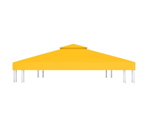 Toldo de cenador 2 niveles 310 g/m² 4x3 m amarillo